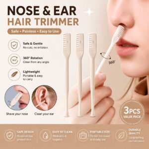 2pcs Double Sided Nose Hair Trimmer Ear Cleaner