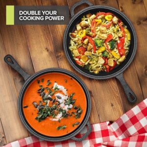 2-in-1 Multi Functional Cast Iron Pan
