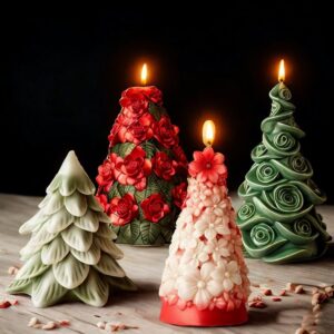 DIY Christmas Tree Candle Silicone Mold