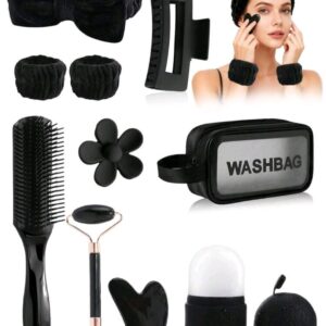 10pcs Facial Bath Combo (Black,Purple)