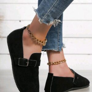 Woman Slip-On Black Sandal (UK 6,UK6.5, UK7.5)