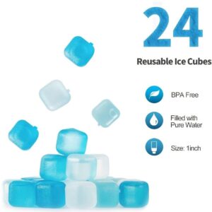 24pcs Reusable Ice Cubes