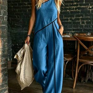 Woman One-Shoulder Jumpsuit (S)