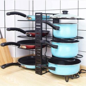 Adjustable 8 Layer Pot Pan Rack