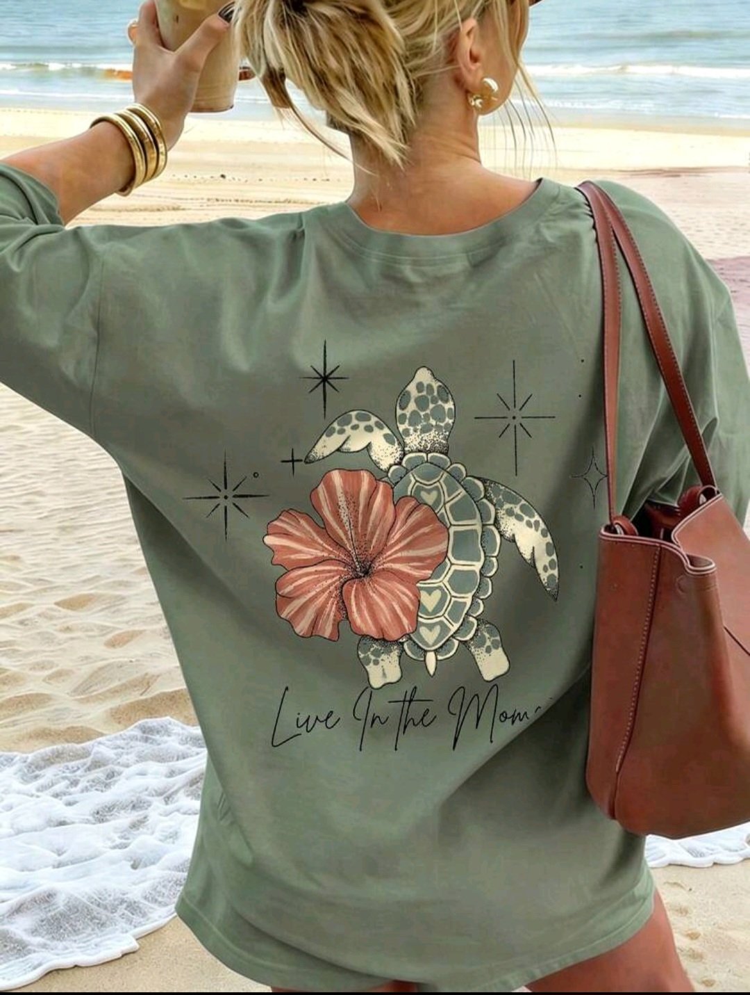 Turtle Olive Green T-Shirt (L)